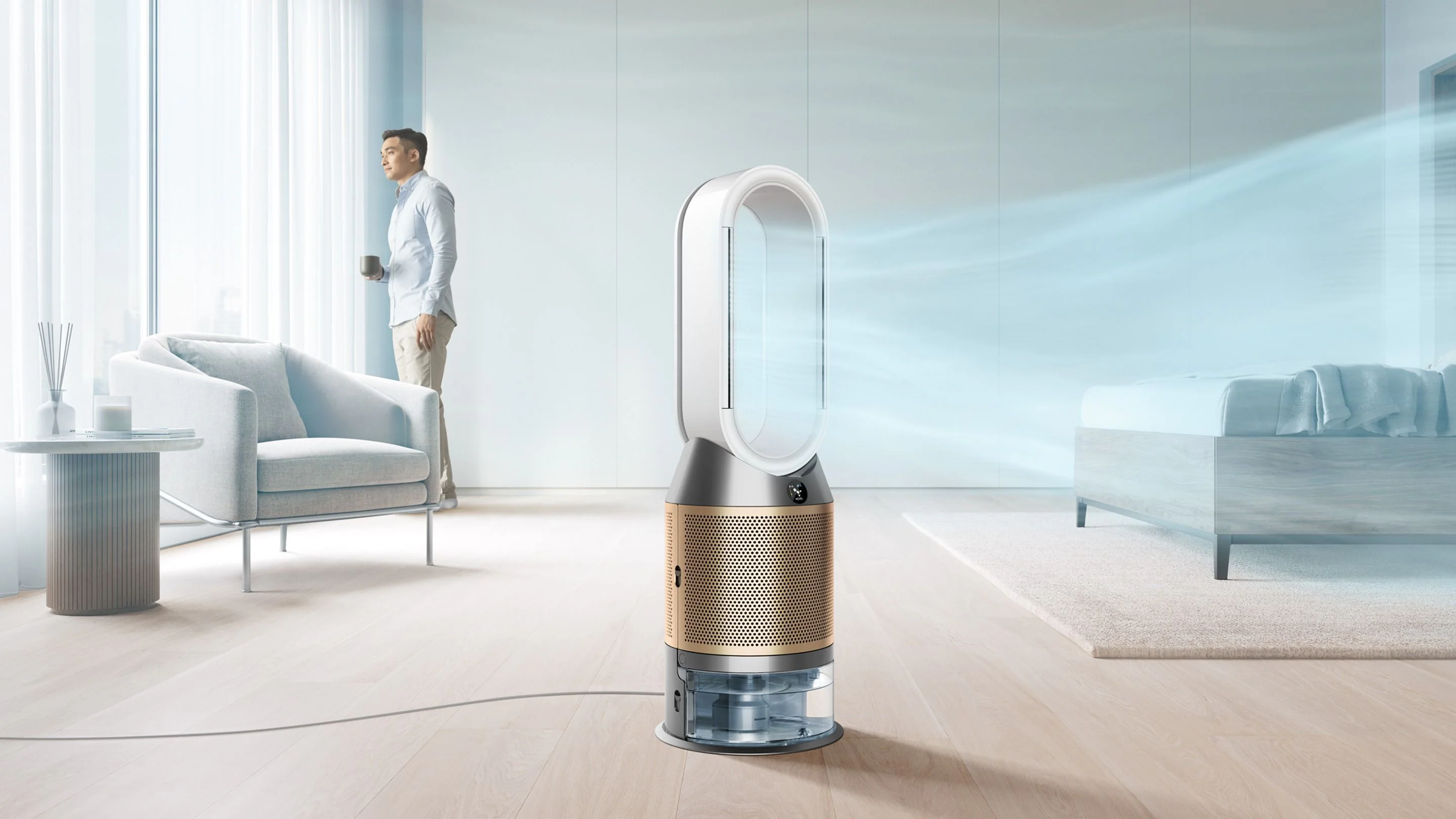 Очиститель-увлажнитель Dyson в светлой комнате